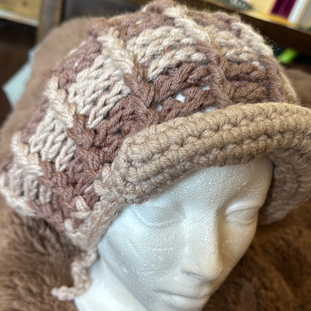 Handcrafted Crochet dreadlocks  braids Hat iBrown and Cream  made with love 💗